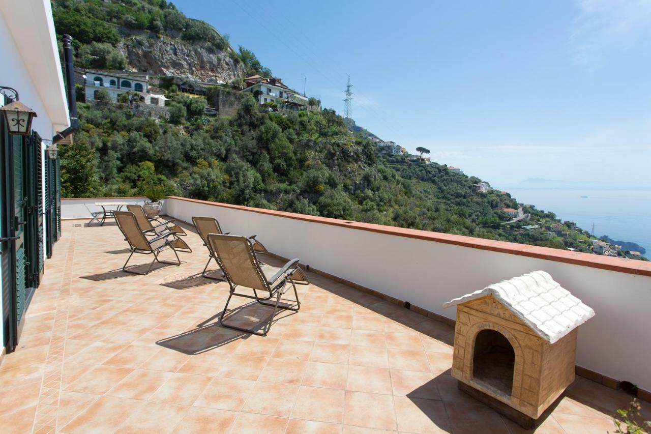 "Casalena" Villa A Furore Amalfi Coast Con Grande Terrazzo E Vista Sul Mare Buitenkant foto