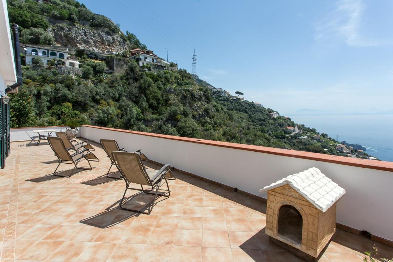 "Casalena" Villa A Furore Amalfi Coast Con Grande Terrazzo E Vista Sul Mare Buitenkant foto